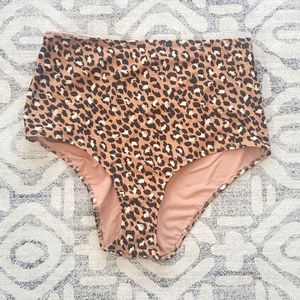 Aerie leopard high waisted swim bottoms